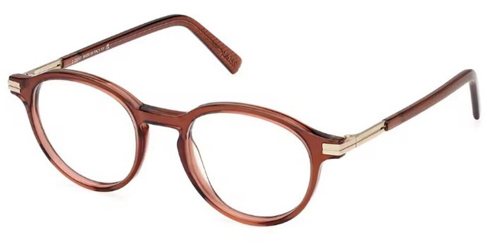 NWT Ermenegildo Zegna EZ5269-48048 Brown Oval 48mm Glasses